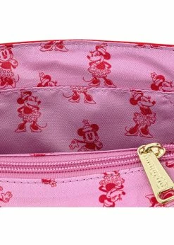 Loungefly Disney Minnie Mouse Polkadot Bow Strap Shoulderbag Pink -Pretty Retro Sales loungefly WDTB2149 minnie mouse polka crossbody bag 4 1024x1024