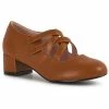 Lulu Hun Cornelia Block Heel 40's Pumps Brown -Pretty Retro Sales lulu hun LHAW200015 cornelia brown 1 1024x1024