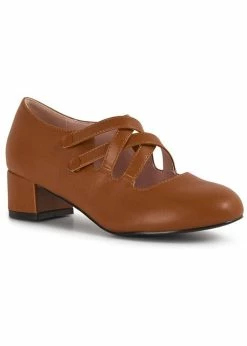 Lulu Hun Cornelia Block Heel 40's Pumps Brown