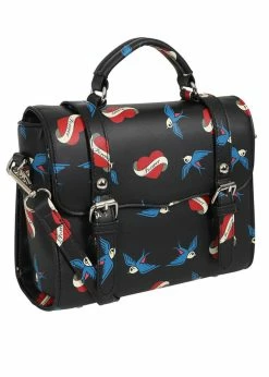 Lulu Hun Joanna Forever Old School Satchel Bag Black 8 Lulu Hun Joanna Forever Old School Satchel Bag Black -Pretty Retro Sales lulu hun LHSS220030 joanna forever satchel bag blk 1 1024x1024