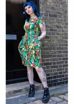 Run & Fly Orangutan 70's A-Line Dress Multi -Pretty Retro Sales run and fly JM2115 orangutan dress mul 0 1024x1024