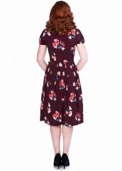 Sheen Tilly Floral 50's Swing Dress Burgundy -Pretty Retro Sales sheen RGD2118 tilly dress bur 2 45d77014 eb42 43e1 95fb ed36e61bcf3a 1024x1024