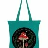 Succubus Gifts Celestial Funghi Tote Bag Emerald Green -Pretty Retro Sales succubus PRTOTE843 celestial funghi totebag emerald grn 1 1024x1024