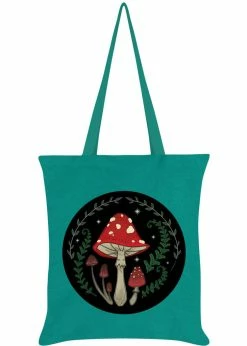 Succubus Gifts Celestial Funghi Tote Bag Emerald Green