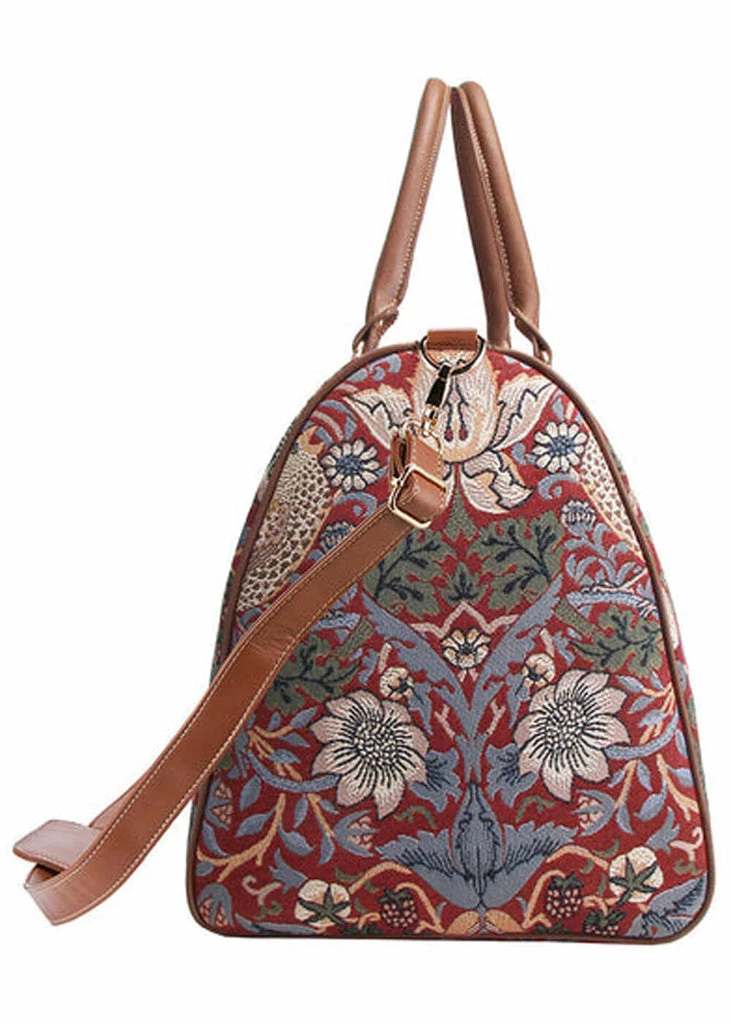 Tapestry Bags Morris Strawberry Thief Travelbag Red 8 Tapestry Bags Morris Strawberry Thief Travelbag Red - Image 6