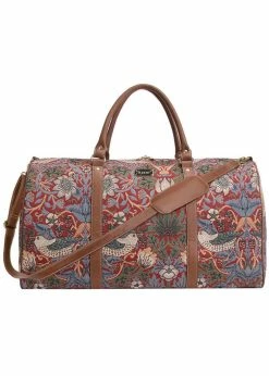 Tapestry Bags Morris Strawberry Thief Travelbag Red