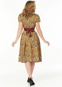 Timeless London Libby 40's Dress Caramel Brown 9 Timeless London Libby 40's Dress Caramel Brown -Pretty Retro Sales timeless RGD3195 libby dress caramel brown 1 1024x1024