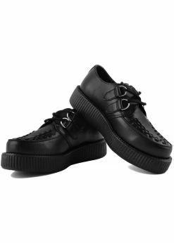 T.U.K Unisex Viva Mondo Creeper Leather Black -Pretty Retro Sales tuk AV9161 viva mondo creeper leather black 2 1024x1024