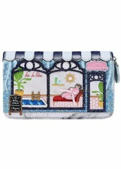Vendula London Posh Paws Spa Dog Wallet Medium Blue